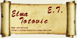 Elma Totović vizit kartica